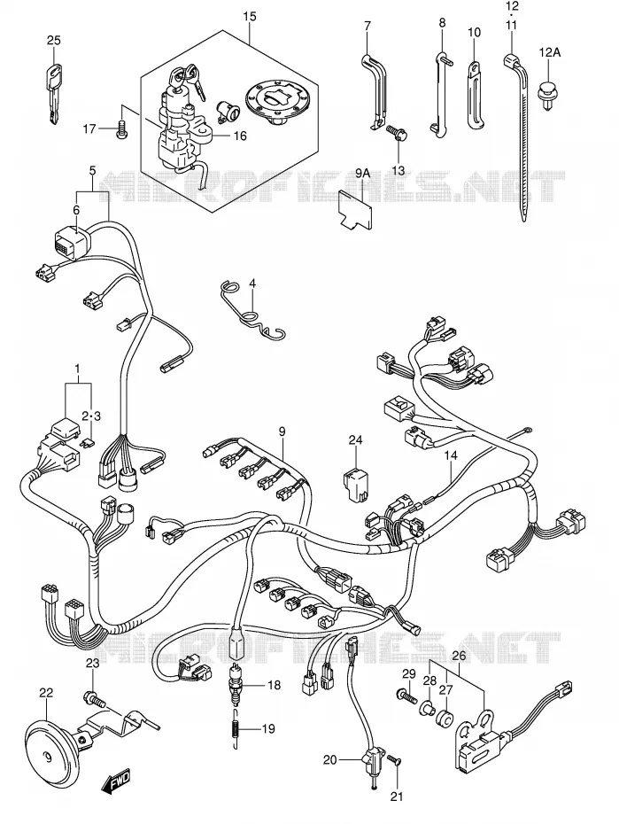FAISCEAU ELECTRIQUE (MODELE K1) Suzuki MOTO 600 GSX-R 2003  GSX-R600K3(E2)