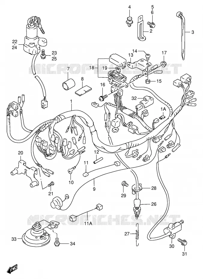 FAISCEAU ELECTRIQUE Suzuki MOTO 400 GSX-R 1992  GSX-R400RN(E30)
