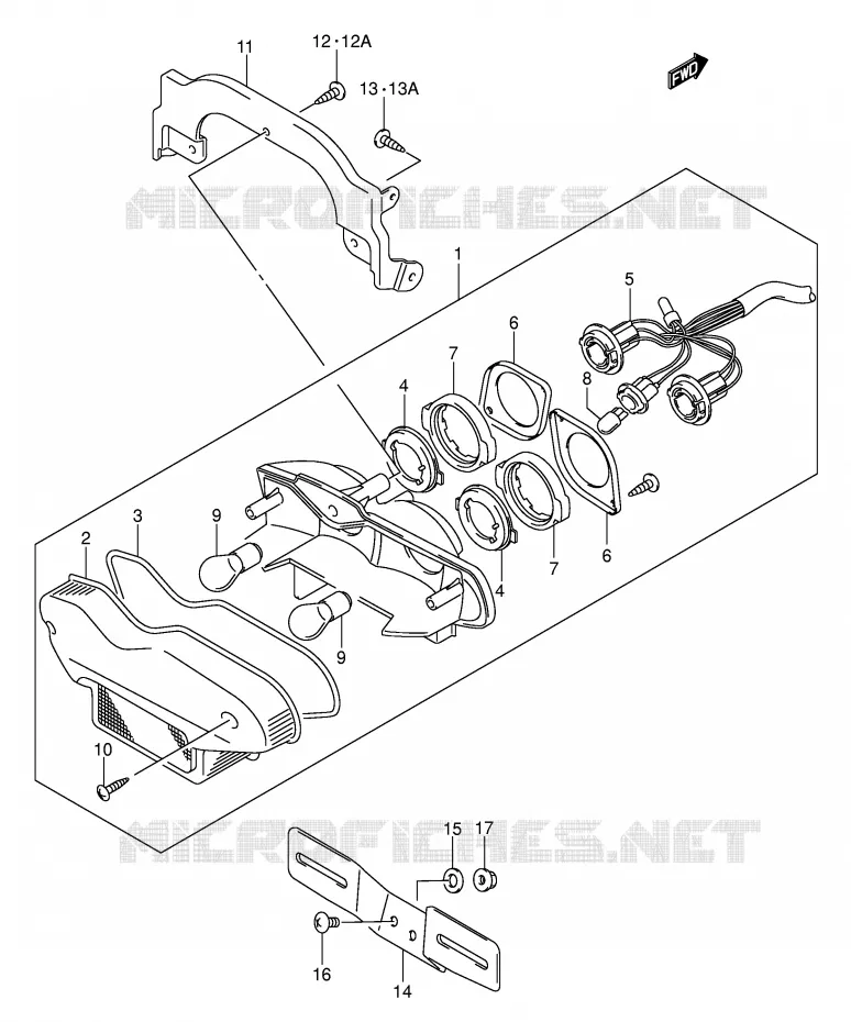 FEU ARRIERE Suzuki MOTO 600 BANDIT 2002  GSF600K2(E2)