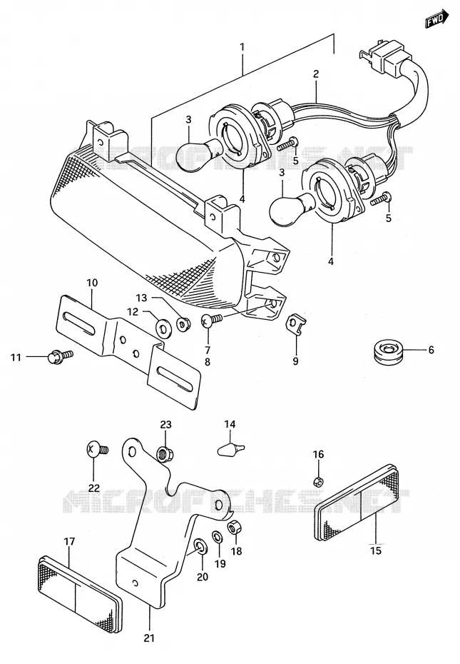 FEU ARRIERE Suzuki MOTO 750 GSX-R 1994  GSX-R750WR(E28)