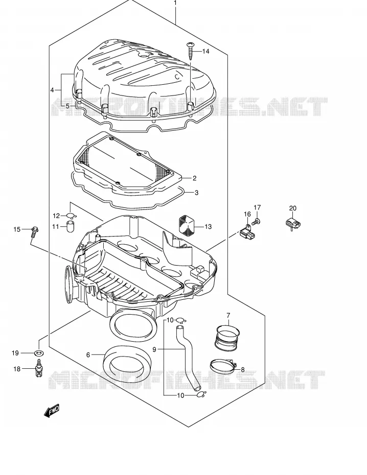 FILTRE A AIR Suzuki MOTO 1000 GSX-R 2004  GSX-R1000U2K4(E2)