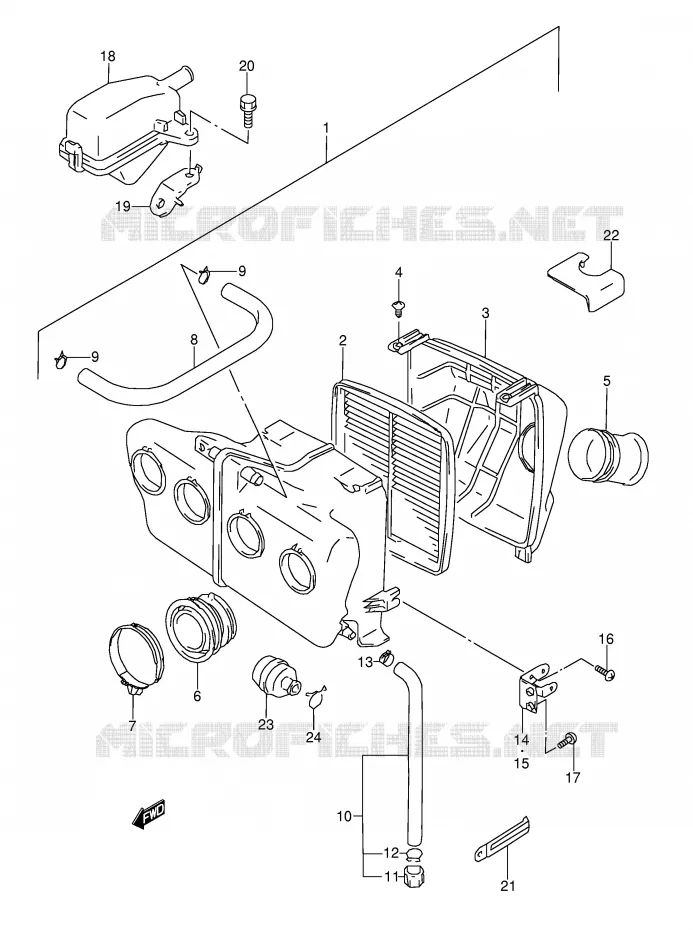 FILTRE A AIR Suzuki MOTO 1100 GSX-R 1995  GSX-R1100WS(E28)