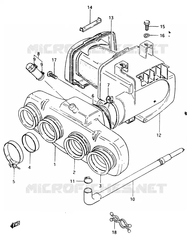 FILTRE A AIR Suzuki MOTO 400 GSX 1983  GSX400FD