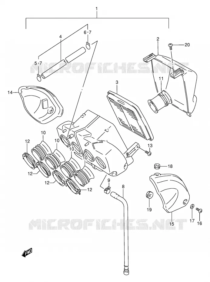 FILTRE A AIR Suzuki MOTO 600 BANDIT 1999  GSF600UX(E2)