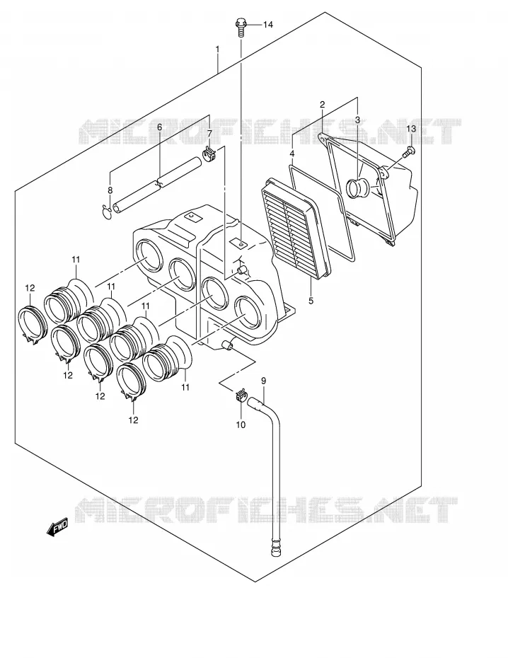 FILTRE A AIR Suzuki MOTO 600 BANDIT 2003  GSF600K3(E2)