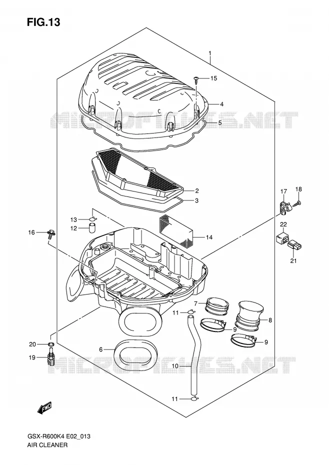 FILTRE A AIR Suzuki MOTO 600 GSX-R 2005  GSX-R600K5(E2)
