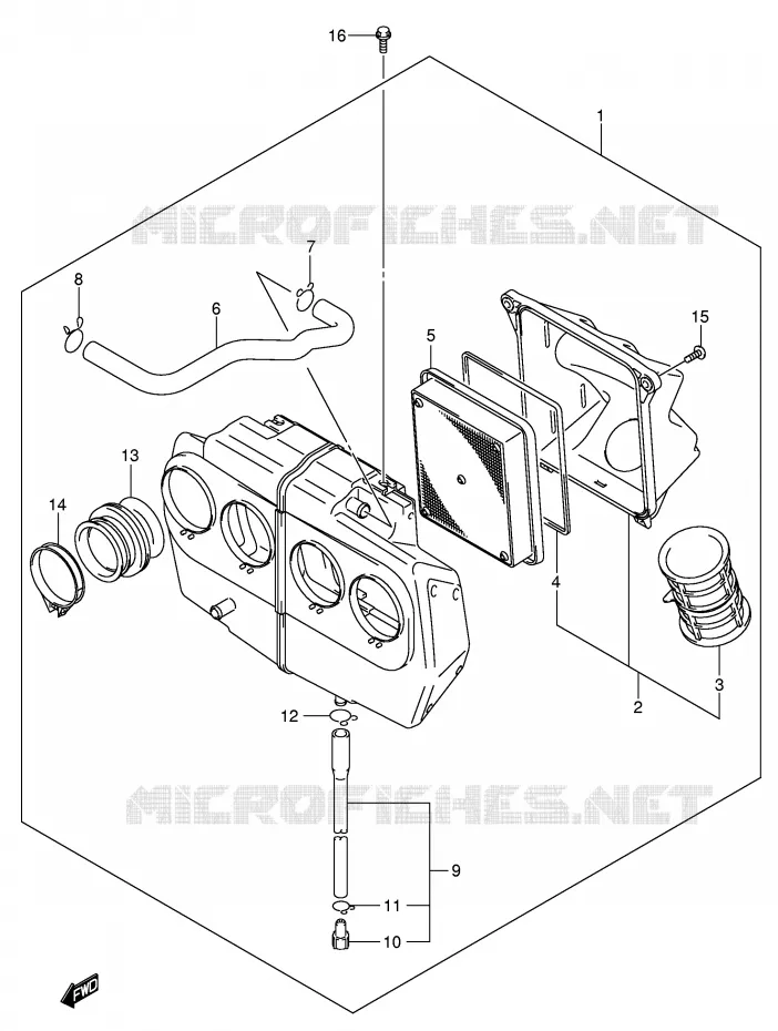 FILTRE A AIR Suzuki MOTO 650 BANDIT 2005  GSF650K5(E2)