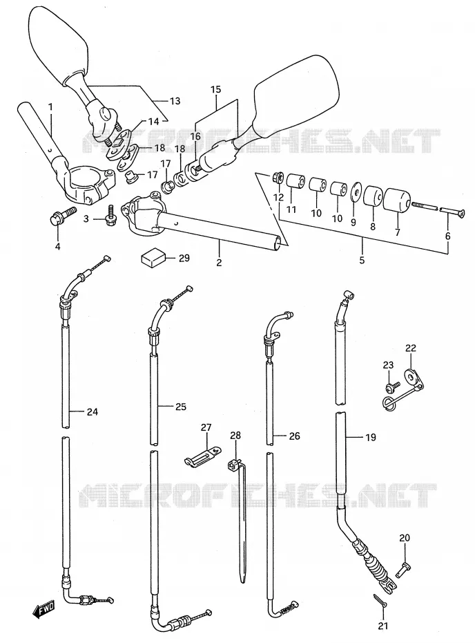 GUIDON (MODELE N/P) Suzuki MOTO 750 GSX-R 1992  GSX-R750WN(E28)