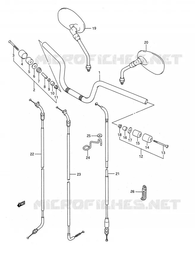 GUIDON Suzuki MOTO 400 BANDIT-N 1993  GSF400P(E28)