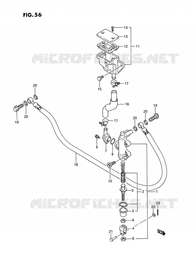 MAITRE CYLINDRE ARRIERE Suzuki MOTO 1100 GSX-F 1993  GSX1100FP(E2)