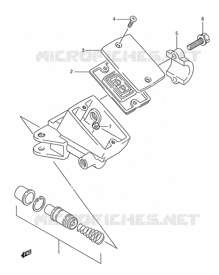 MAITRE CYLINDRE AVANT (MODELE K/L/M/N/P) Suzuki MOTO 1100 GSX-F 1992  GSX1100FN(E28)