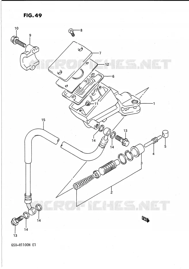MAITRE CYLINDRE D'EMBRAYAGE (E18,E39) Suzuki MOTO 1100 GSX-R 1991  GSX-R1100M(E1)