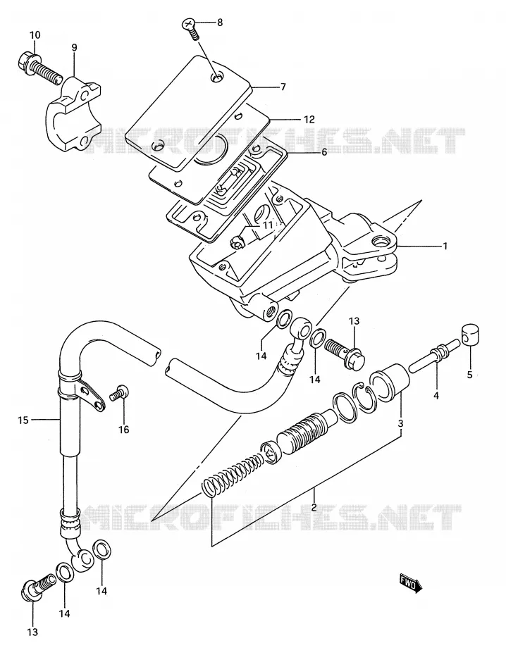 MAITRE CYLINDRE D'EMBRAYAGE Suzuki MOTO 1100 GSX-R 1992  GSX-R1100N(E28)