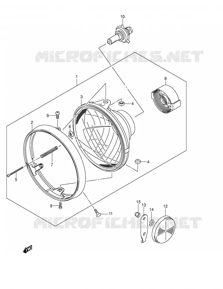 PHARE (GSX1400K4/K5 E24) Suzuki MOTO 1400 GSX 2005  GSX1400U1K5(E2)
