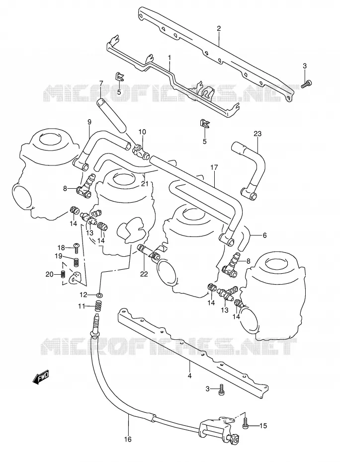 PIECES EXTERNES CARBURATEUR (MODELE P/R/S/T) Suzuki MOTO 1100 GSX-R 1994  GSX-R1100WR(E28)