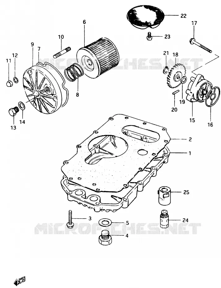 POMPE A HUILE - FILTRE A HUILE Suzuki MOTO 400 GSX 1983  GSX400FD