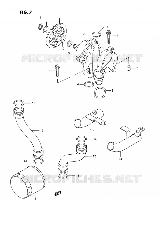 POMPE A HUILE Suzuki MOTO 1100 GSX-F 1993  GSX1100FP(E2)