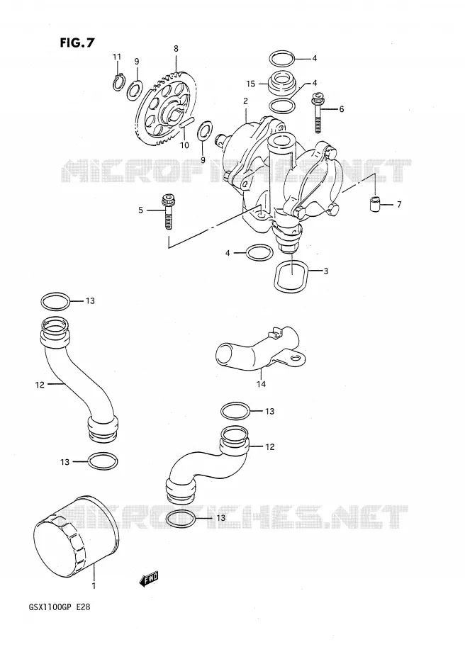 POMPE A HUILE Suzuki MOTO 1100 GSX-G 1991  GSX1100GM(E28)
