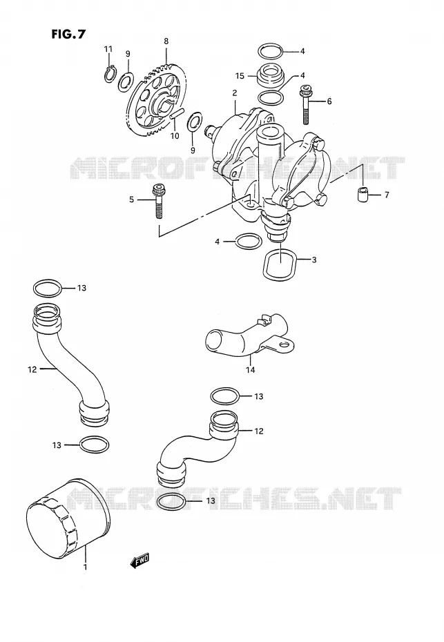 POMPE A HUILE Suzuki MOTO 1100 GSX-G 1992  GSX1100GN(E2)