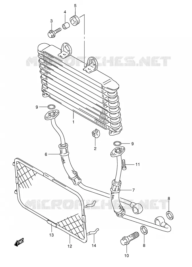 RADIATEUR D'HUILE Suzuki MOTO 1200 BANDIT 1997  GSF1200SAV(E28)