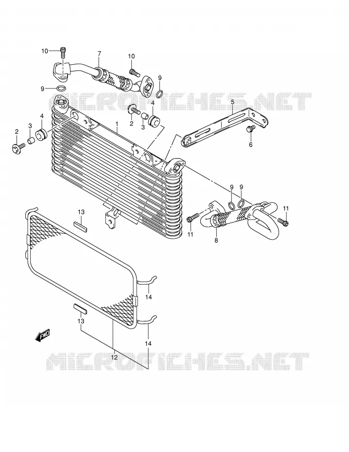 RADIATEUR D'HUILE Suzuki MOTO 1300 HAYABUSA 2005  GSX1300RU1K5(E2)