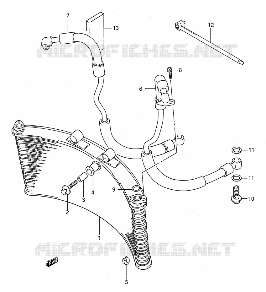 RADIATEUR D'HUILE Suzuki MOTO 750 GSX-R 1991  GSX-R750M(E28)