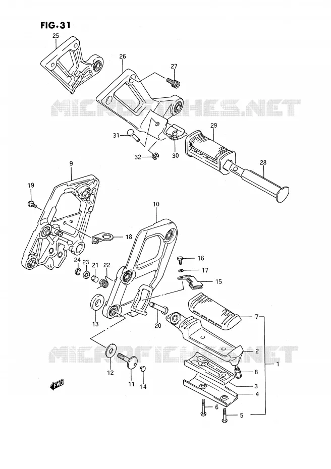 REPOSE PIED Suzuki MOTO 1100 GSX-F 1994  GSX1100FR(E2)