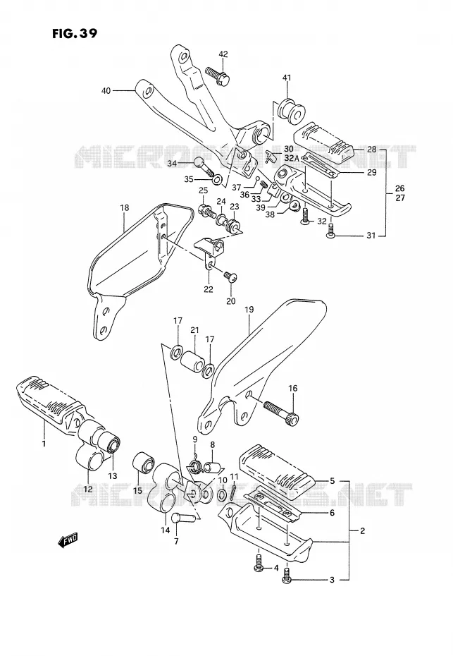 REPOSE PIED Suzuki MOTO 1100 GSX-G 1991  GSX1100GM(E2)