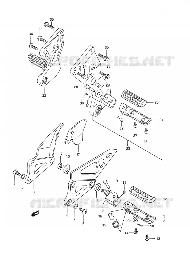 REPOSE PIED Suzuki MOTO 1100 GSX-R 1991  GSX-R1100M(E28)