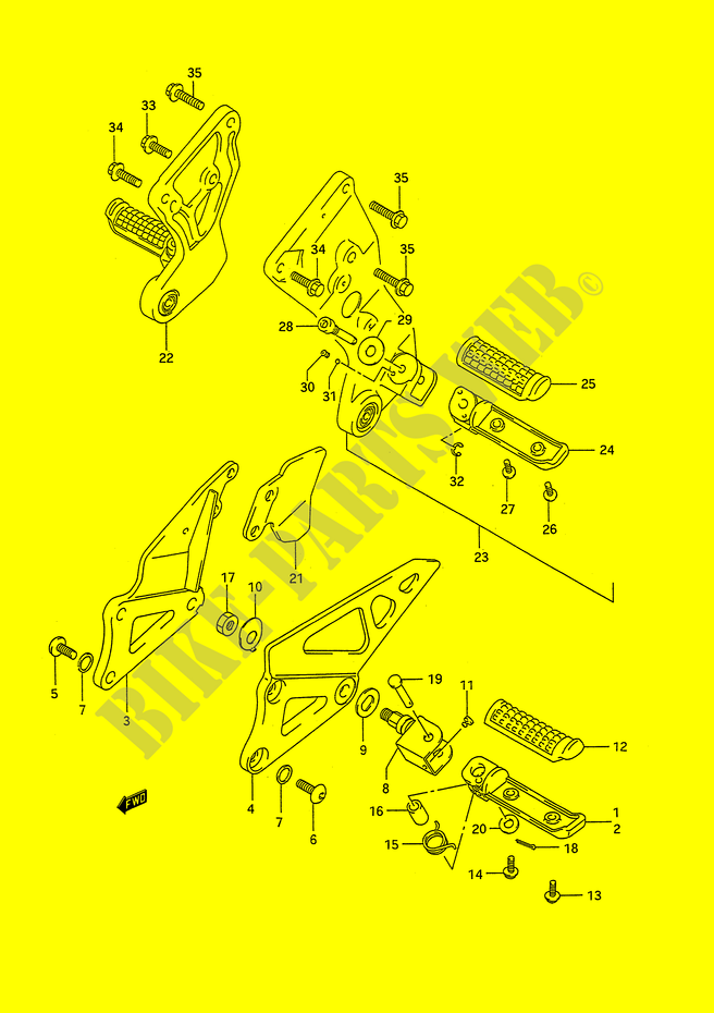 REPOSE PIED pour Suzuki GSX-R 1100 1992