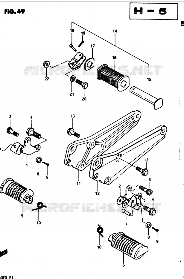 REPOSE PIED Suzuki MOTO 250 GSX 1983  GSX250D(Z/D)