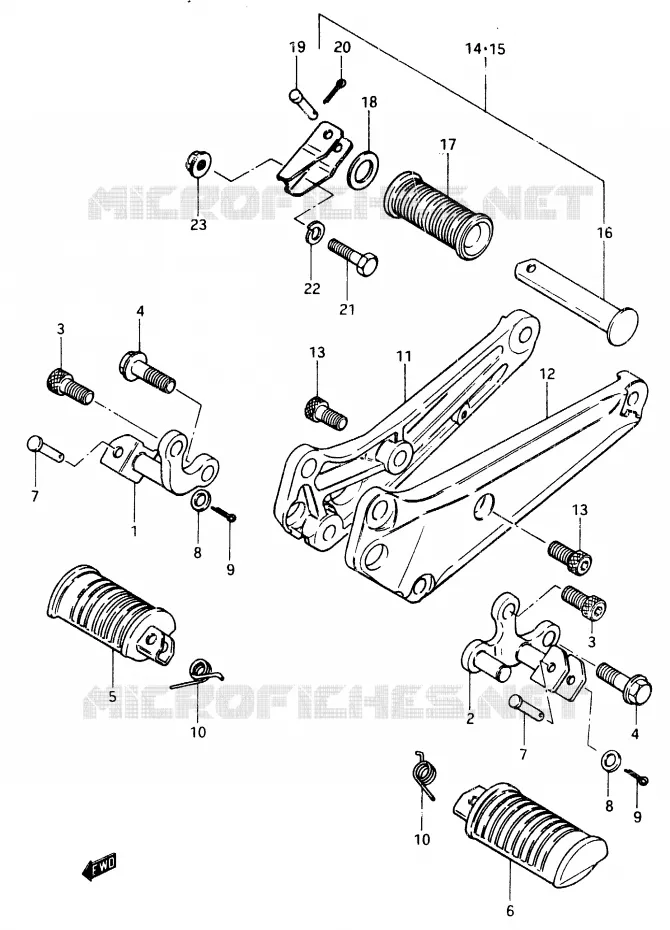 REPOSE PIED Suzuki MOTO 400 GSX 1983  GSX400FD
