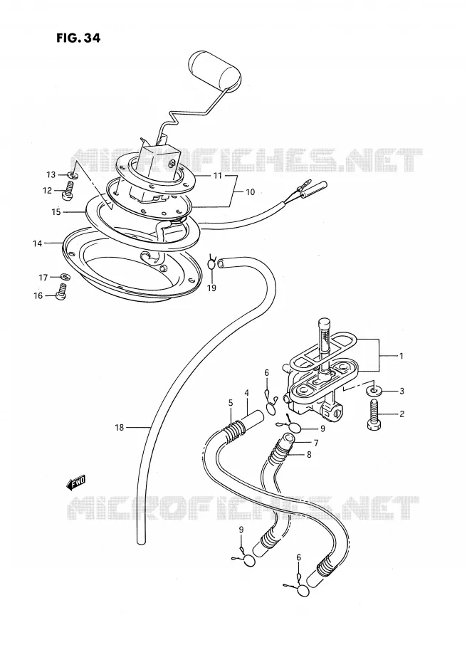 ROBINET D'ESSENCE Suzuki MOTO 1100 GSX-F 1989  GSX1100FK(E2)