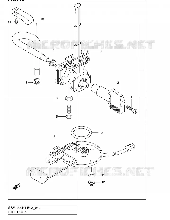 ROBINET D'ESSENCE Suzuki MOTO 1200 BANDIT 2002  GSF1200K2(E2)