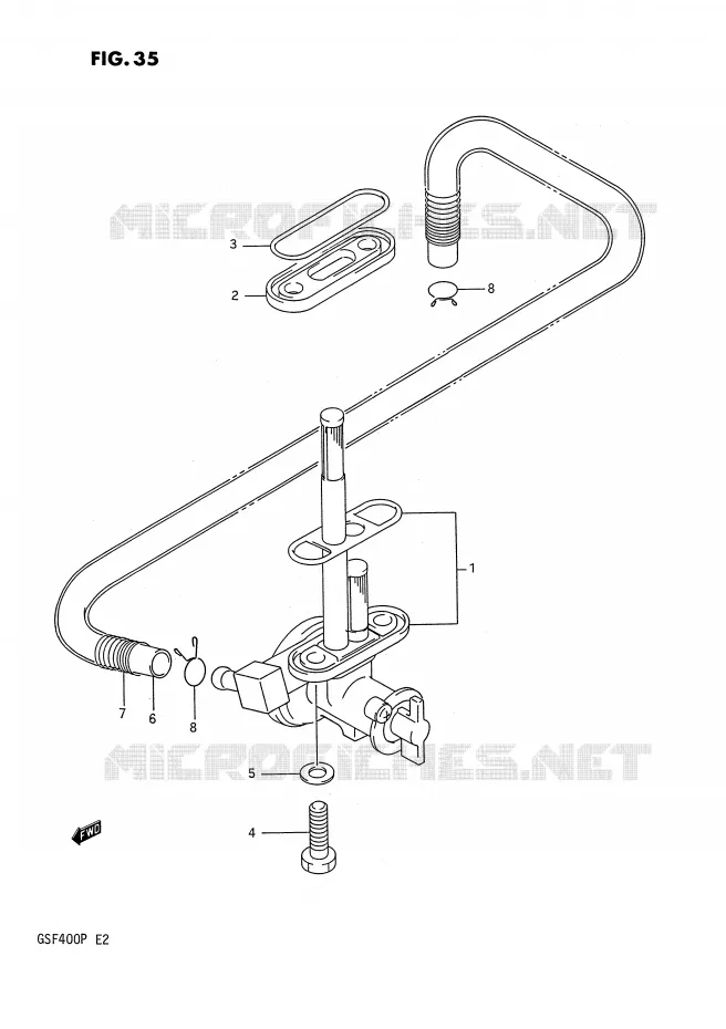 ROBINET D'ESSENCE Suzuki MOTO 400 BANDIT 1992  GSF400N(E2)