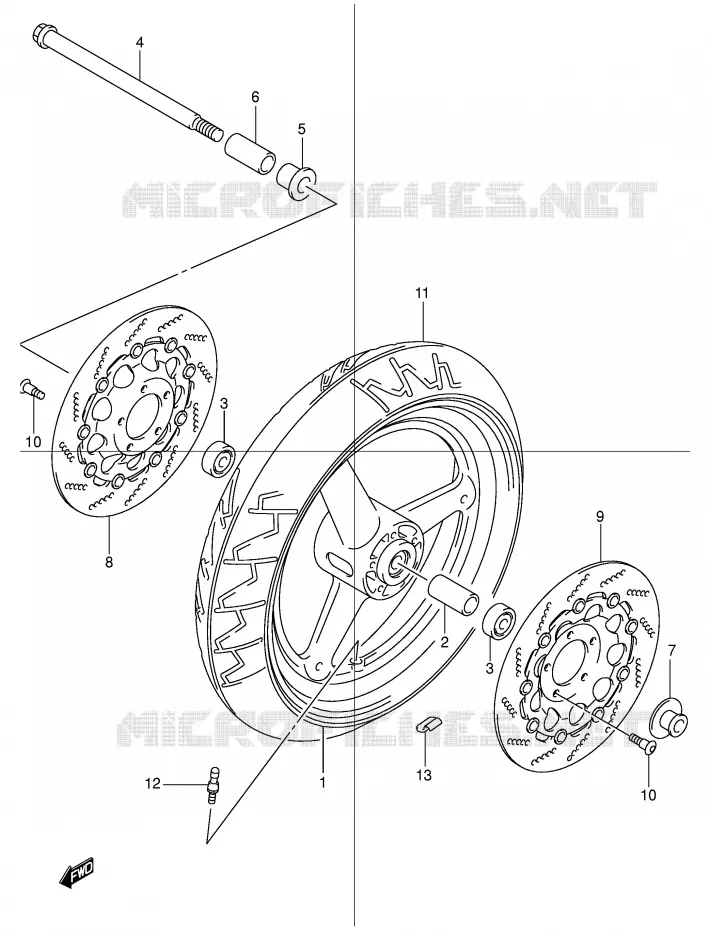 ROUE AVANT Suzuki MOTO 600 BANDIT 2002  GSF600SK2(E2)