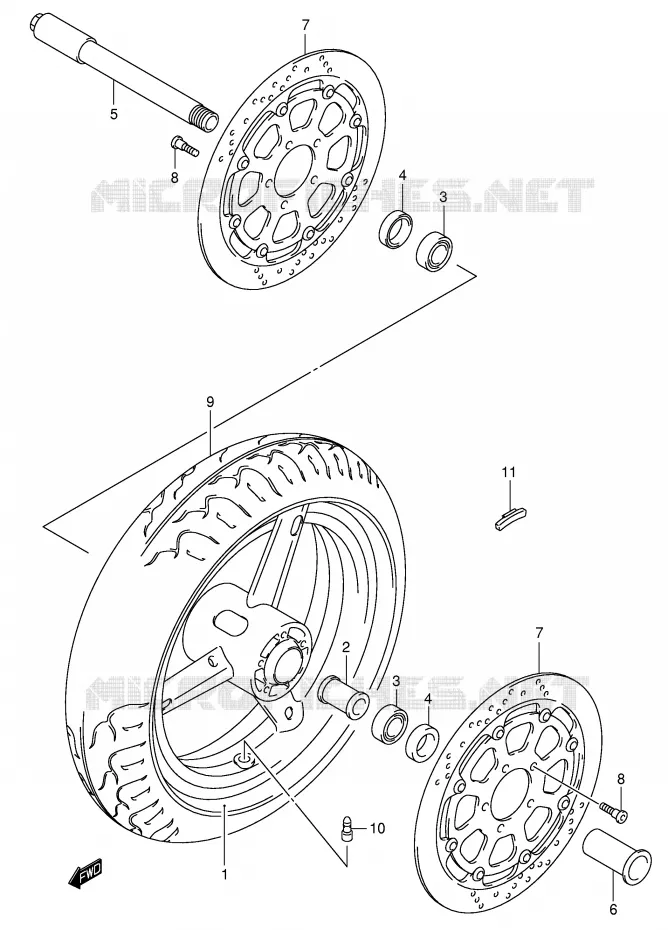 ROUE AVANT Suzuki MOTO 600 GSX-R 2002  GSX-R600U1K2(E2)