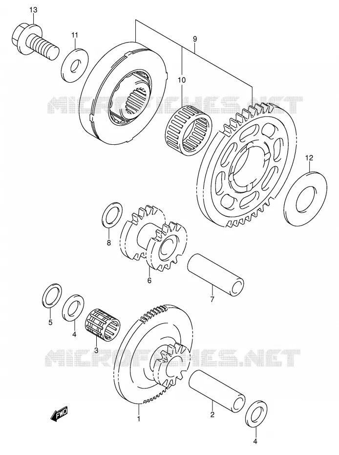 ROUE LIBRE DE DEMARREUR Suzuki MOTO 750 GSX-R 2005  GSX-R750XK5(E2)