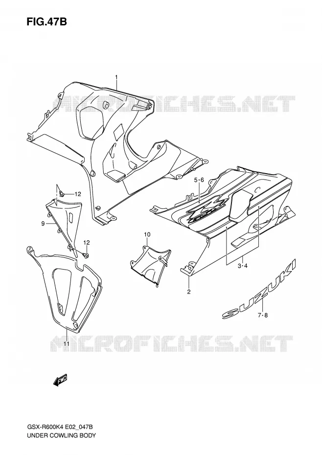 SABOT (GSX-R600XK5) Suzuki MOTO 600 GSX-R 2005  GSX-R600U2K5(E2)