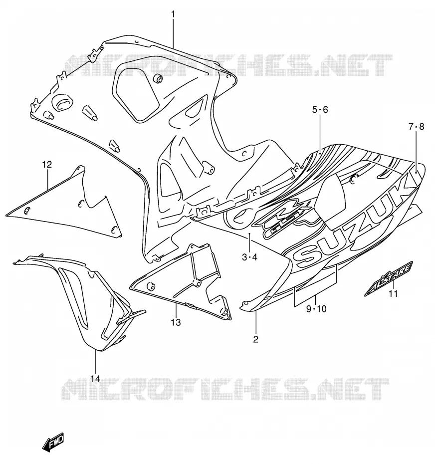 SABOT (GSX-R600ZK3) Suzuki MOTO 600 GSX-R 2002  GSX-R600K2(E2)