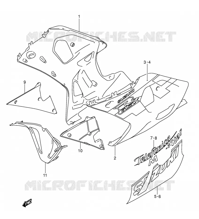 SABOT (MODELE K2 FOR YC2) Suzuki MOTO 600 GSX-R 2003  GSX-R600ZK3(E2)