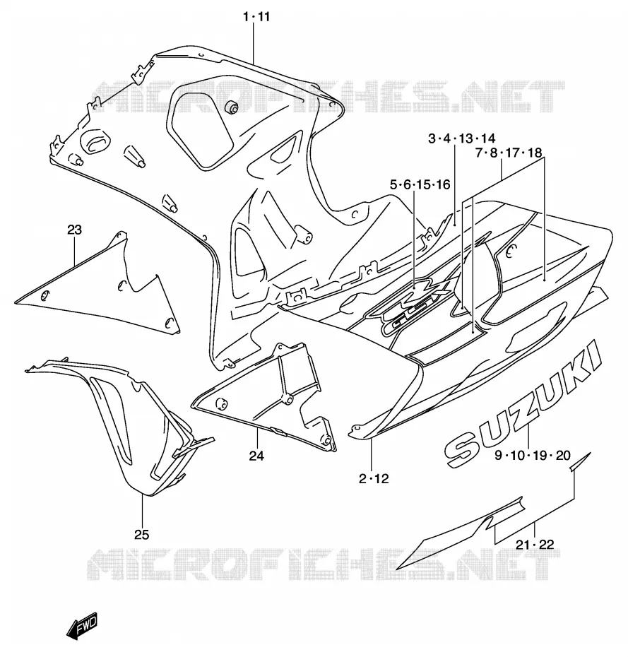 SABOT (MODELE K2) Suzuki MOTO 600 GSX-R 2001  GSX-R600K1(E2)