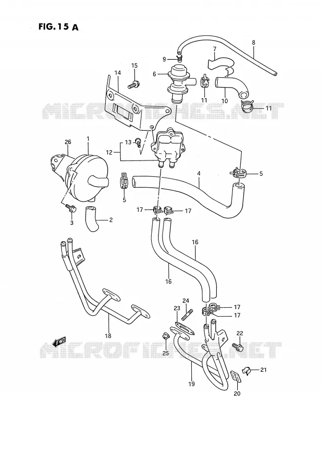 SYSTÈME DE RECYCLAGE GAZ D'ECHAPPEMENT (MODELE K/L/M/N/P/R E18,MODELE M/N E39) Suzuki MOTO 1100 GSX-F 1991  GSX1100FM(E2)