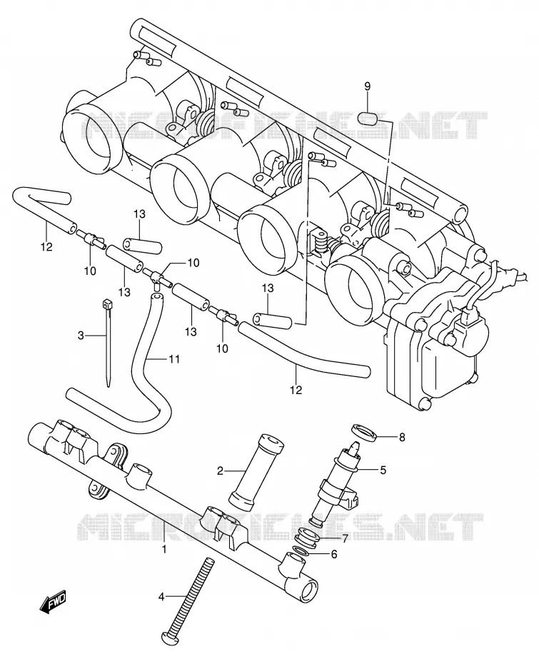 SYSTÈME D'INJECTION Suzuki MOTO 600 GSX-R 2003  GSX-R600K3(E2)