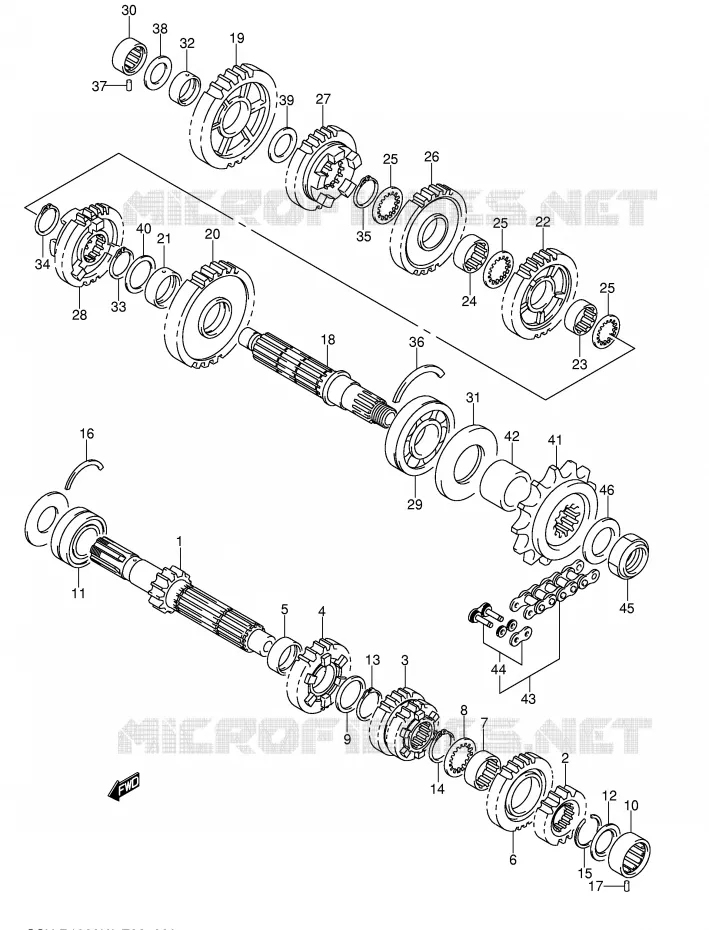 TRANSMISSION Suzuki MOTO 1000 GSX-R 2003  GSX-R1000K3(E2)