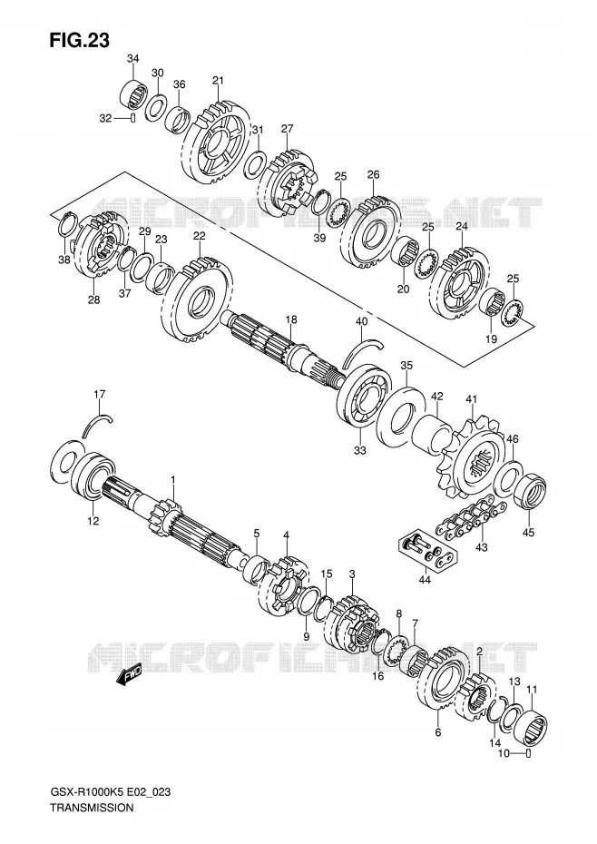 TRANSMISSION Suzuki MOTO 1000 GSX-R 2006  GSX-R1000K6(E2)