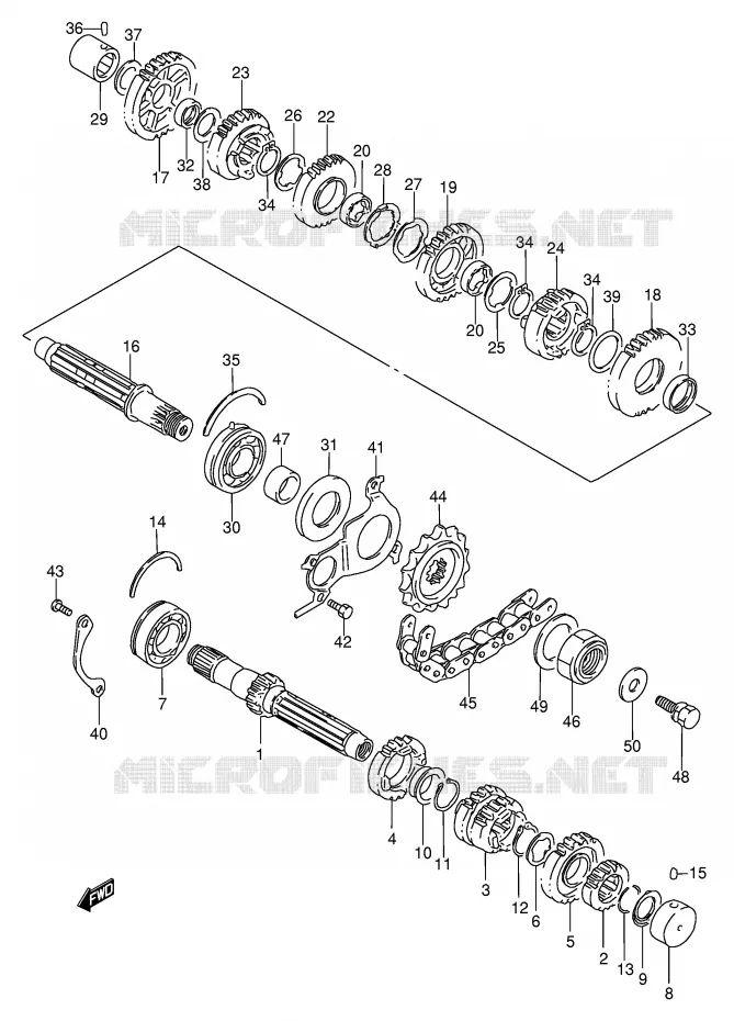 TRANSMISSION Suzuki MOTO 600 BANDIT 1996  GSF600T(E2)