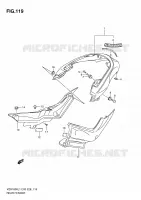 GARDE BOUE ARRIERE (VZR1800L1 E3) pour Suzuki INTRUDER 1800 2011