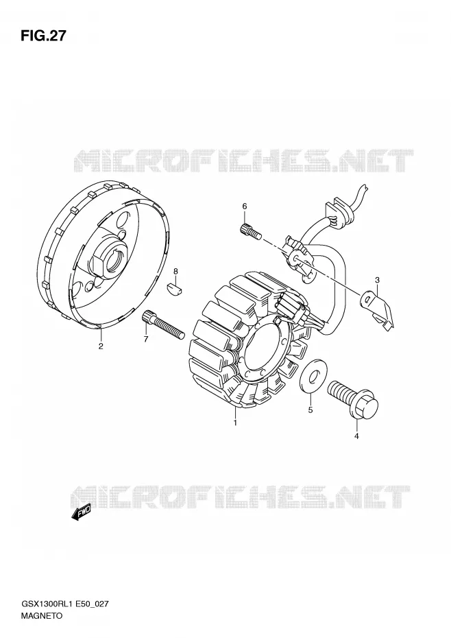 ALLUMAGE ROTOR - STATOR Suzuki MOTO 1300 HAYABUSA 2011  GSX1300RL1(E50)