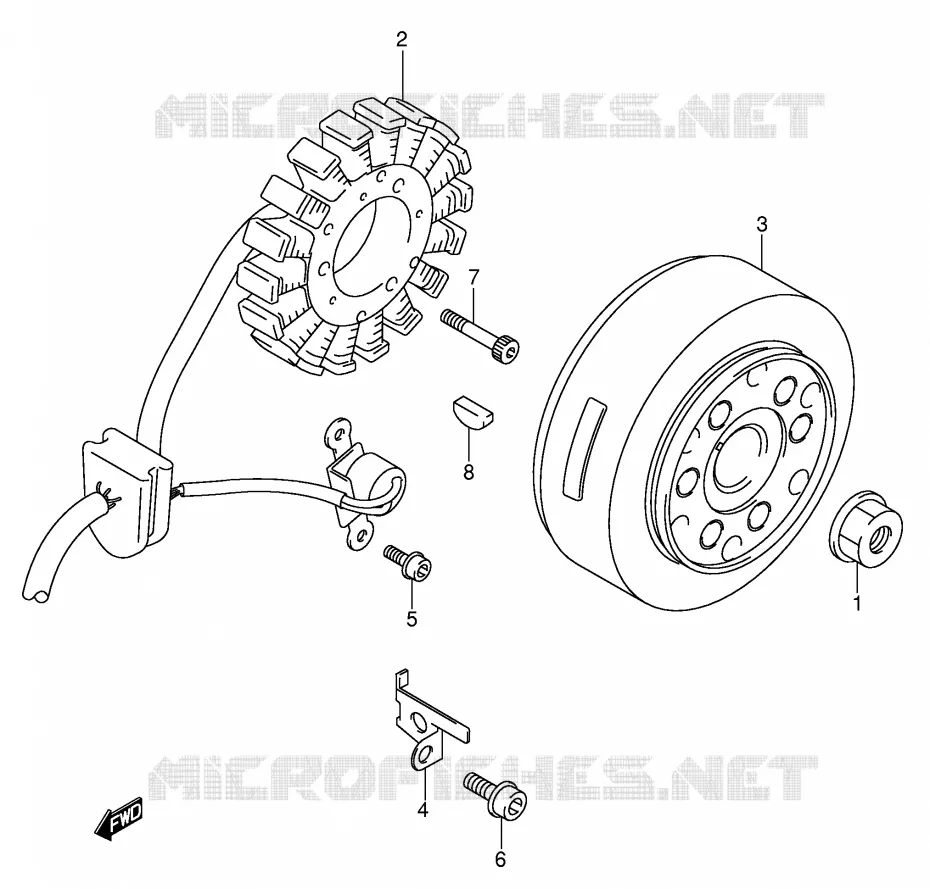 ALLUMAGE ROTOR - STATOR Suzuki SCOOTER 400 BURGMAN 2002  AN400RK2(E2)